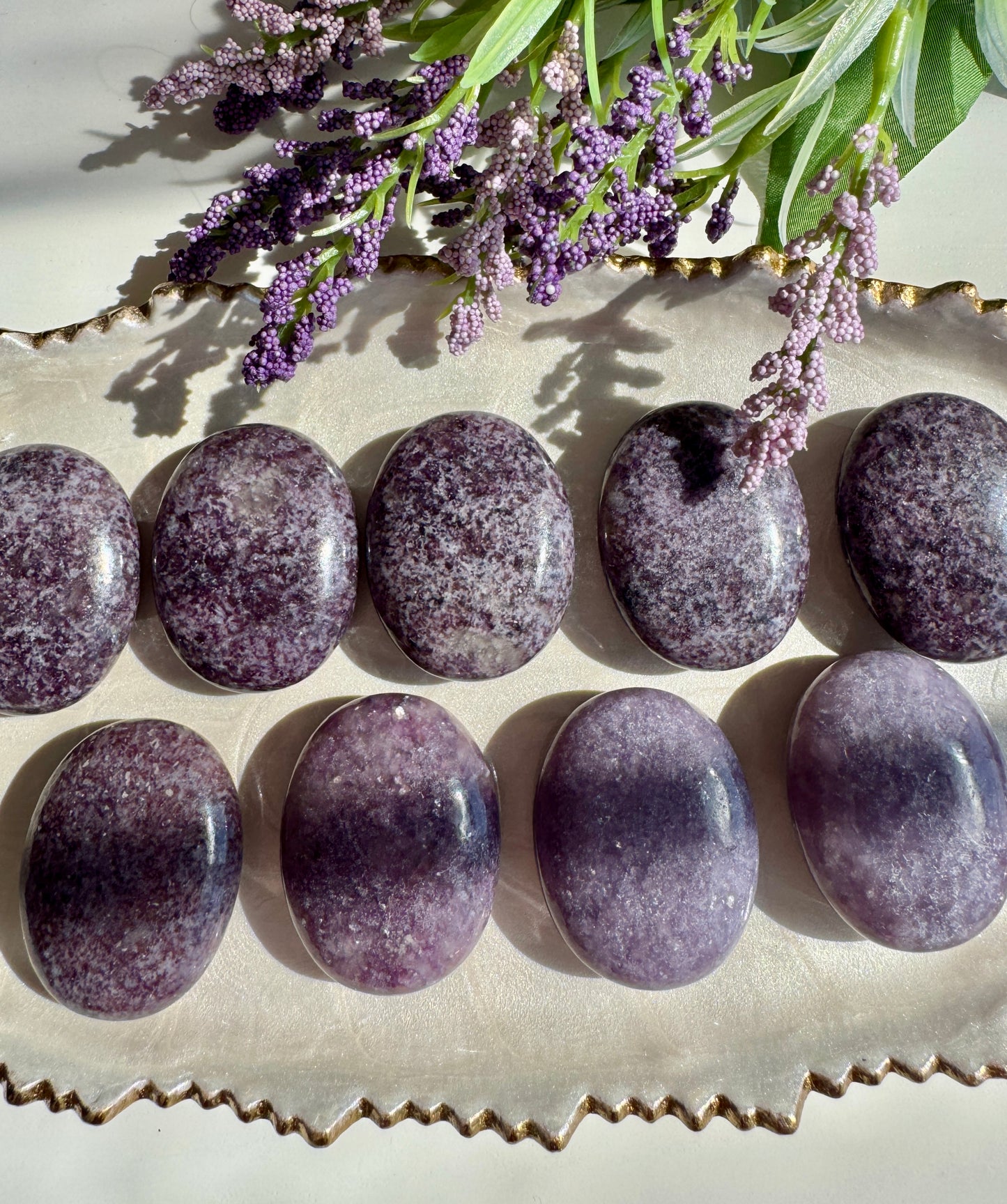 Lepidolite Palm Stone | Worry Stone