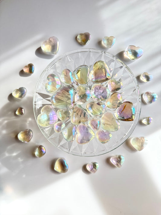 Angel Aura Clear Quartz Tumbled Stone