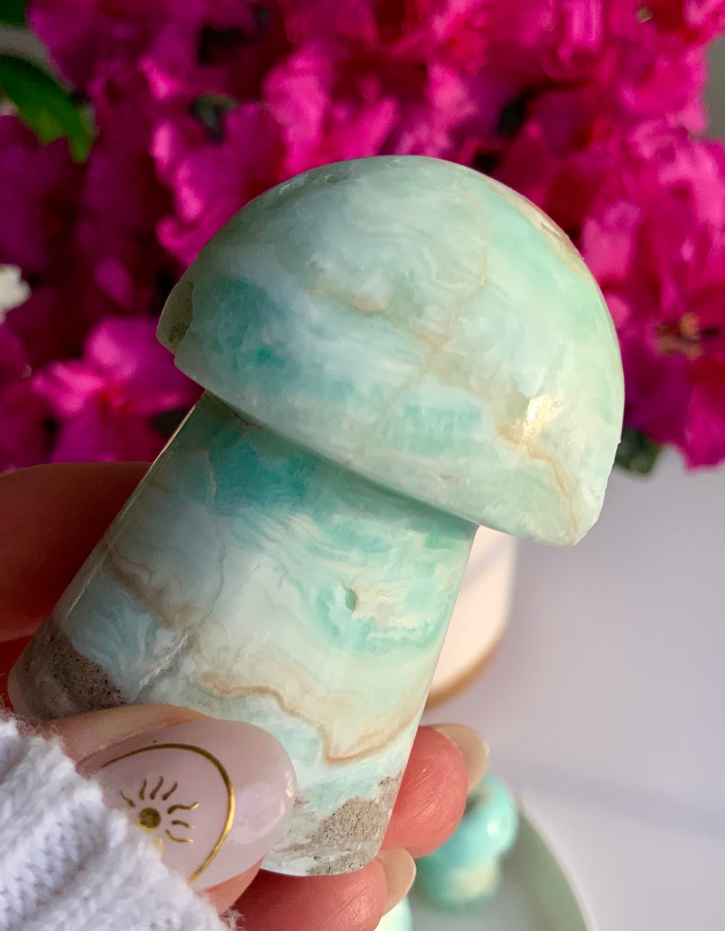 Caribbean Calcite Mushroom Carving