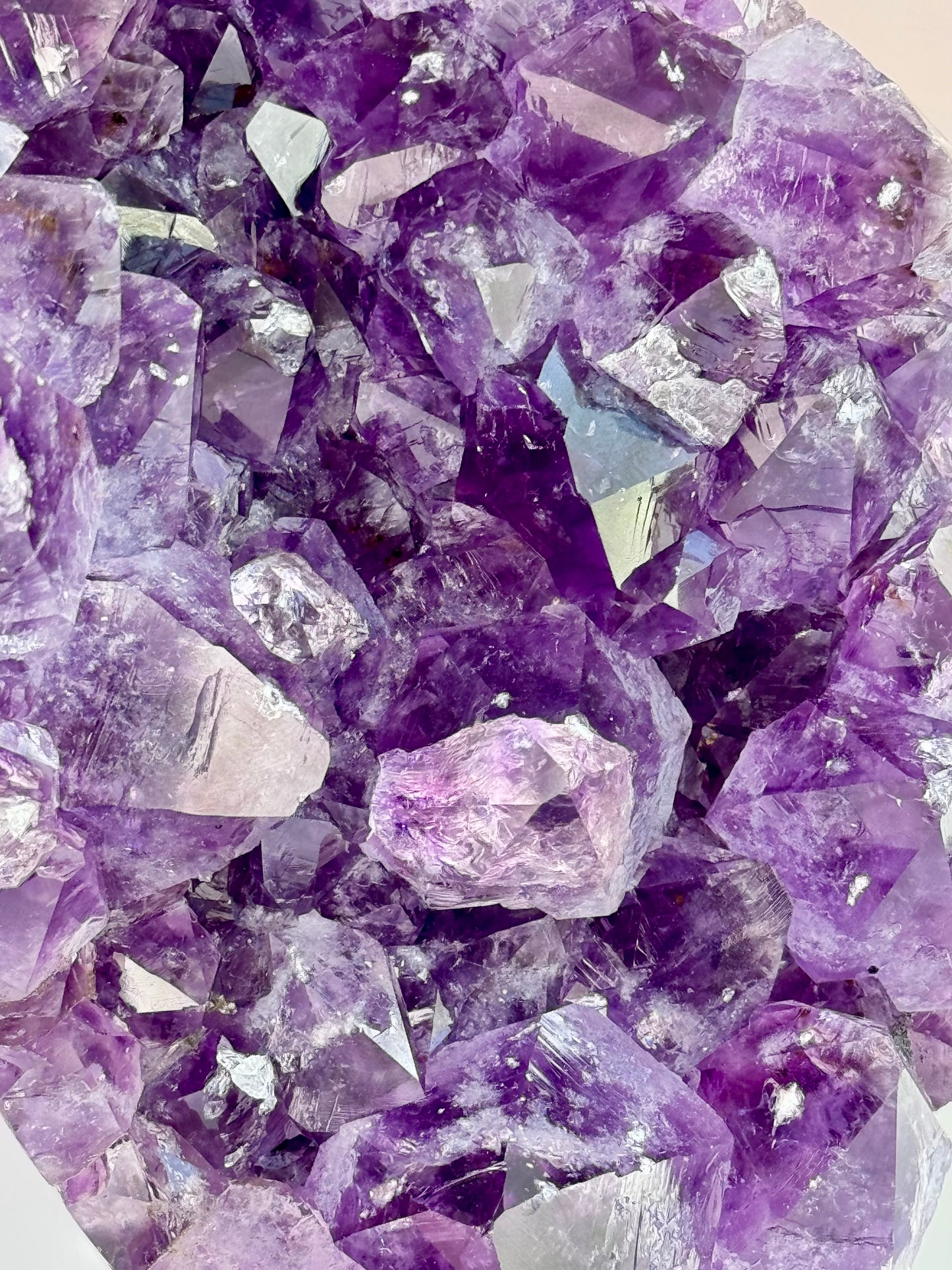Deep Purple Amethyst Cluster on Custom Stand | Natural Crystal Display