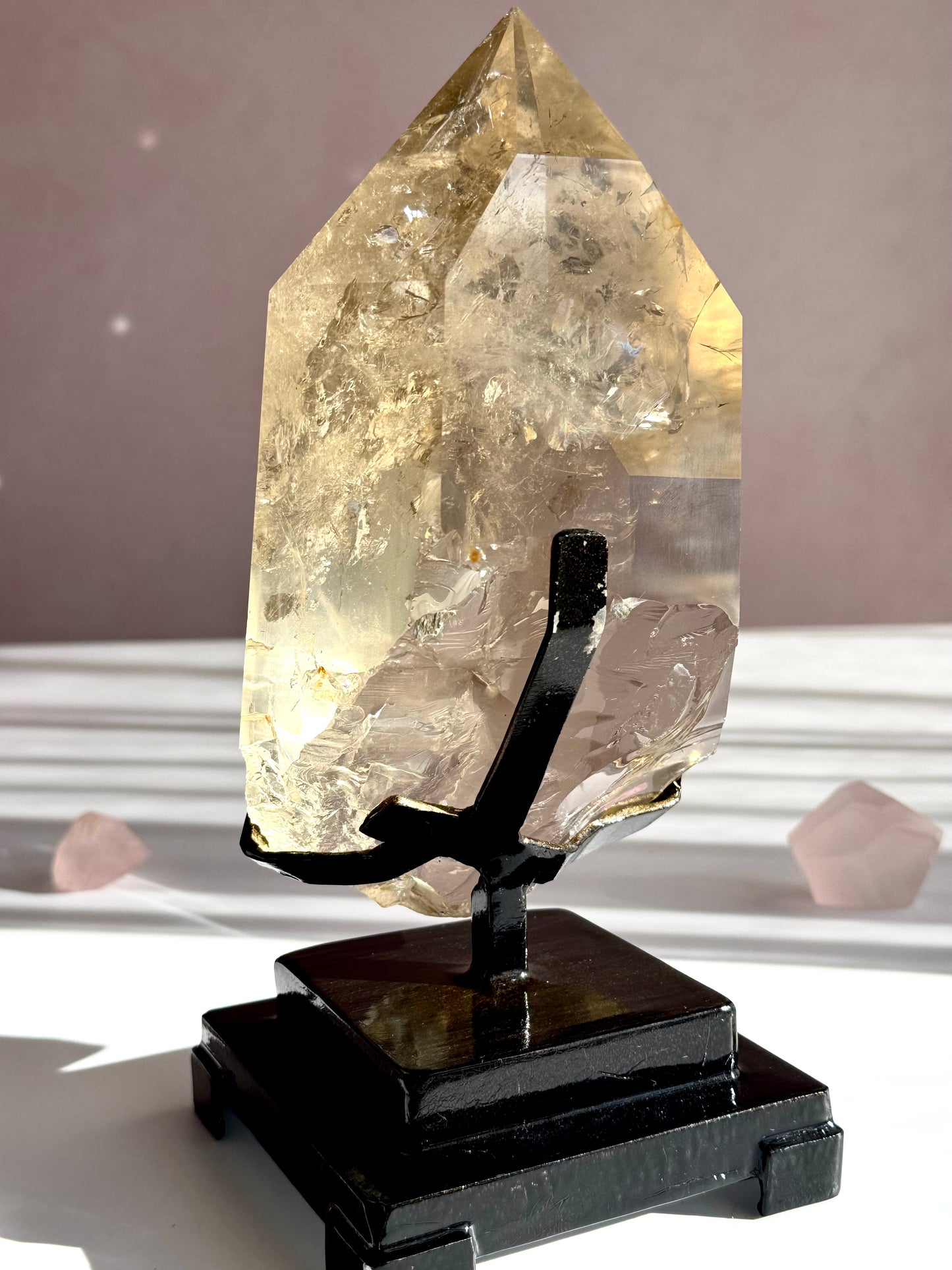 Large Citrine Statement Piece with Natural Rainbows –