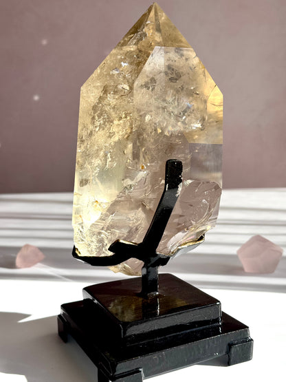 Large Citrine Statement Piece with Natural Rainbows –