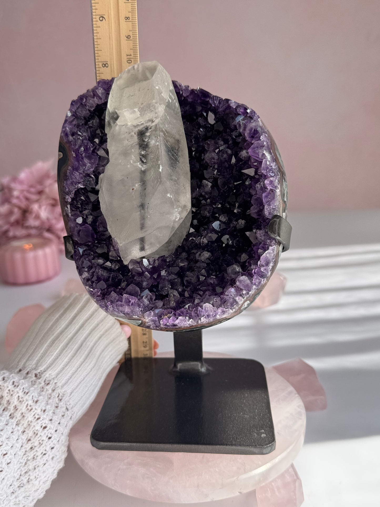 Beautiful Uruguay Amethyst Featuring Natural White Calcite | 4.17lb