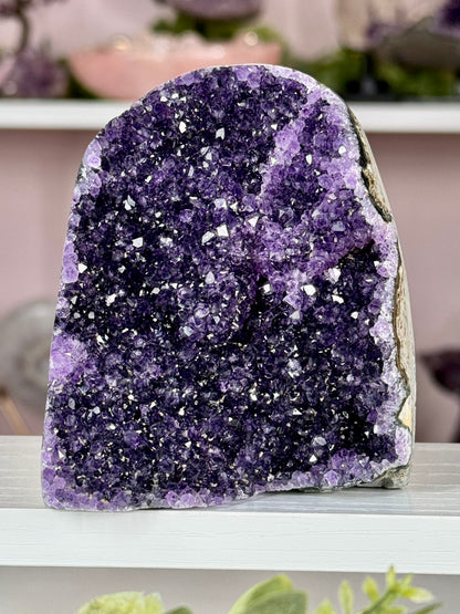 Deep Grape Jelly Purple Uruguay Amethyst Cut Base | 1.3 lb|AC