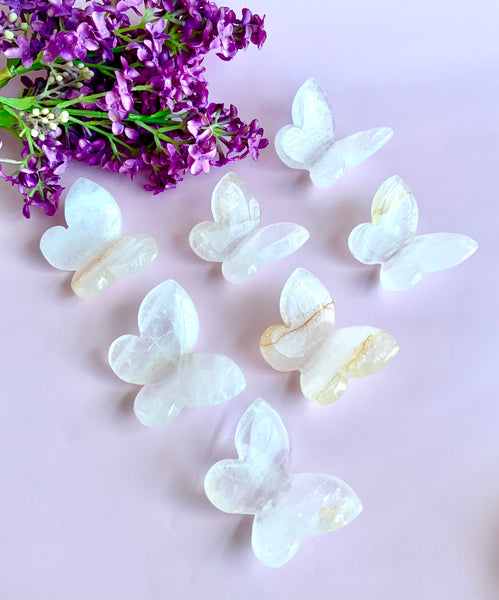 Clear Quartz Butterfly Carvings – Transformation & Clarity