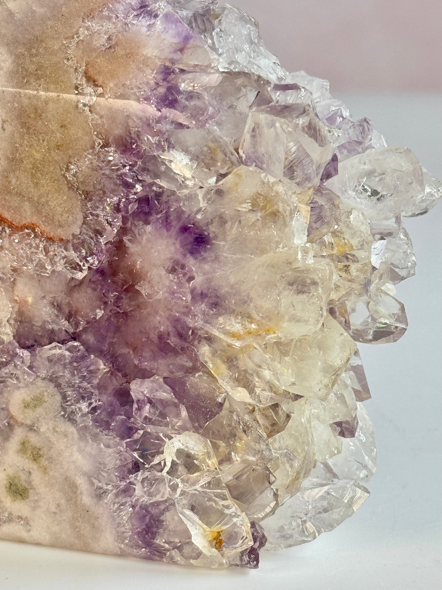 Dreamy White & Lavender Amethyst Druzy Freeform | Sparkling Lavender Crystal Cluster