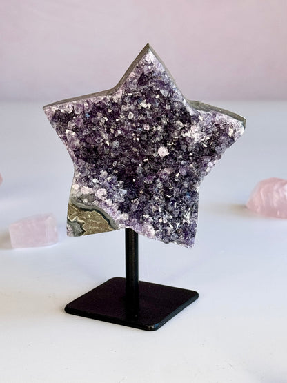 Amethyst Star on stand