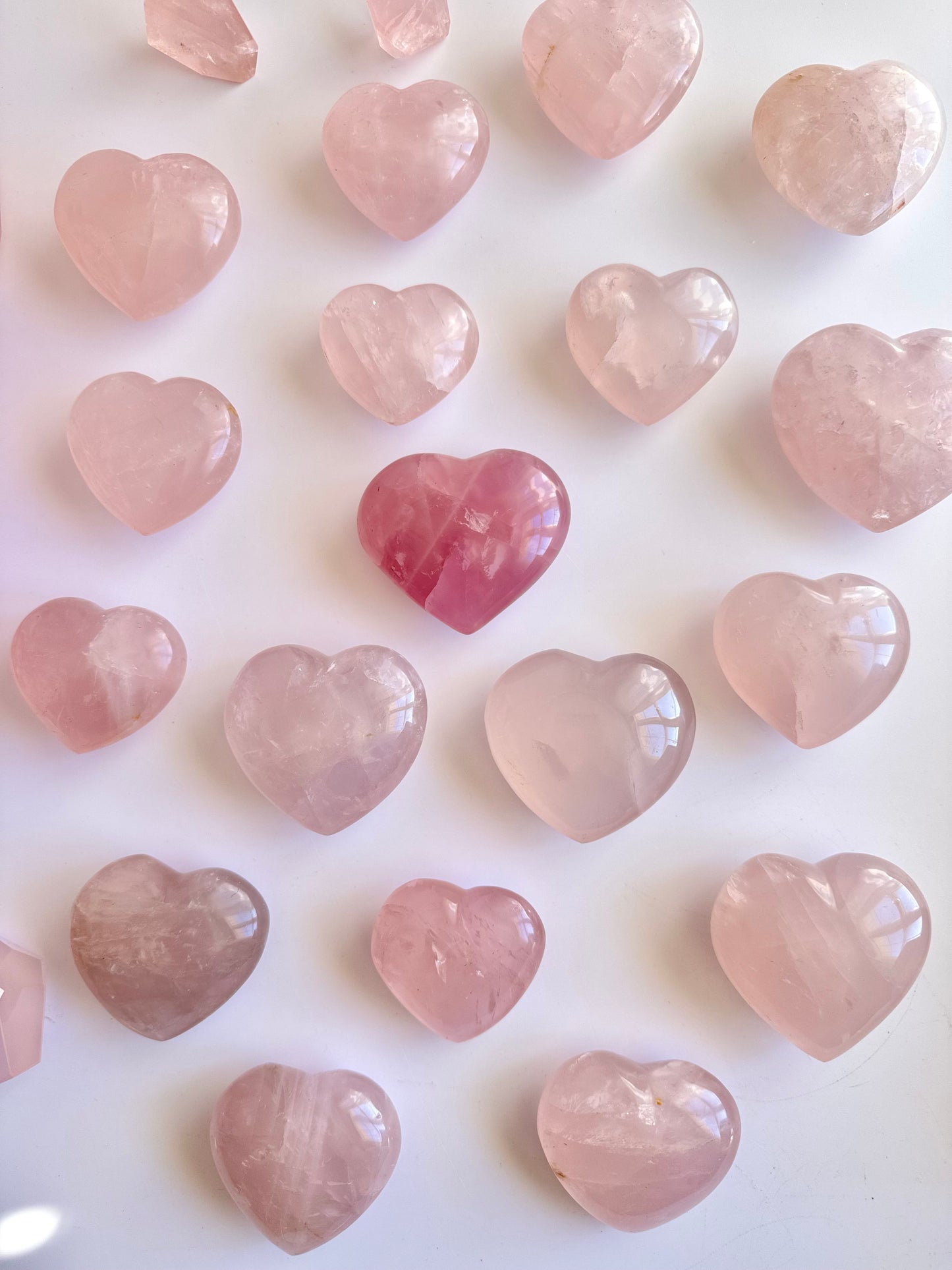 Intuitively Chosen Rose Quartz Hearts – Choose Your Size