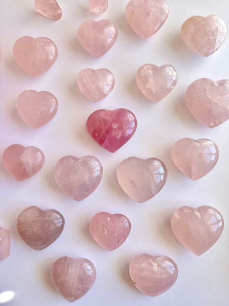 Intuitively Chosen Rose Quartz Hearts – Choose Your Size