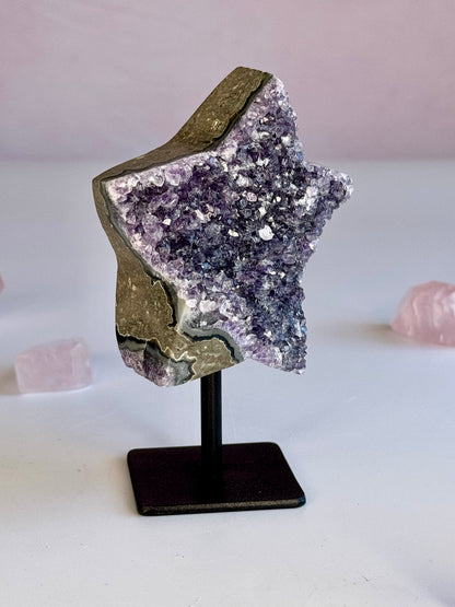 Amethyst Star on stand