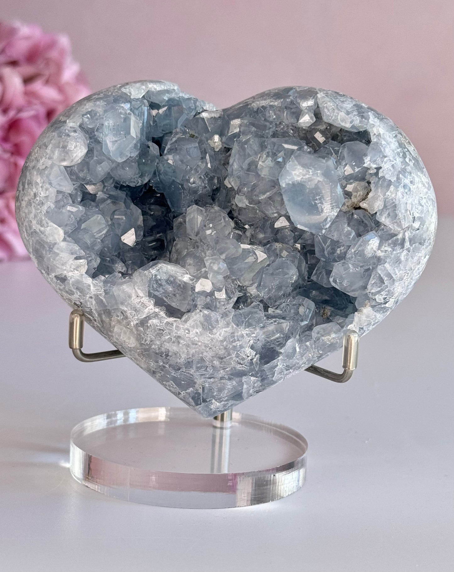 Beautiful Celestite Heart-F