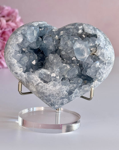 Beautiful Celestite Heart-F