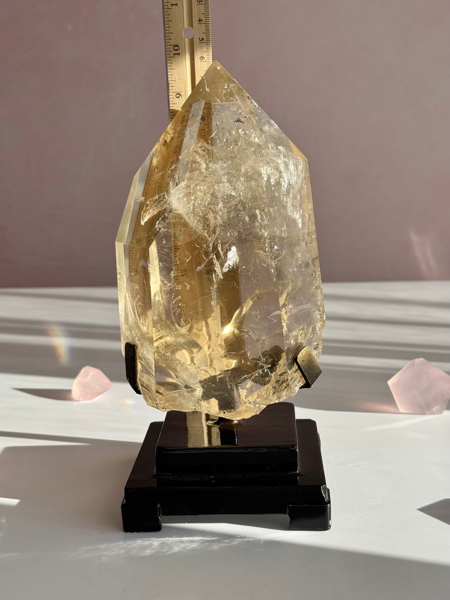 Large Citrine Statement Piece with Natural Rainbows –