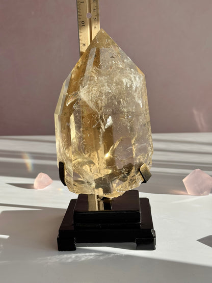 Large Citrine Statement Piece with Natural Rainbows –