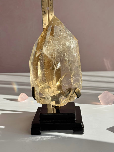 Large Citrine Statement Piece with Natural Rainbows –