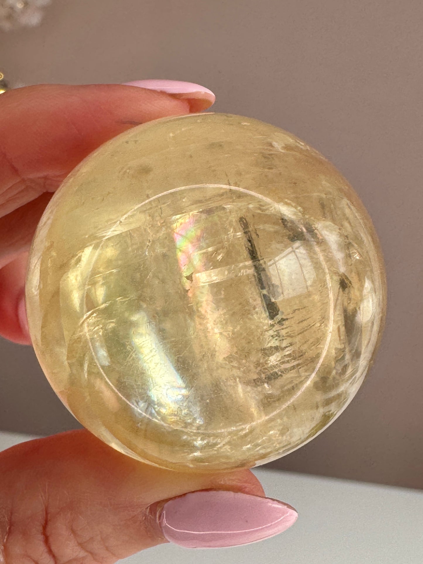 Honey Calcite Sphere