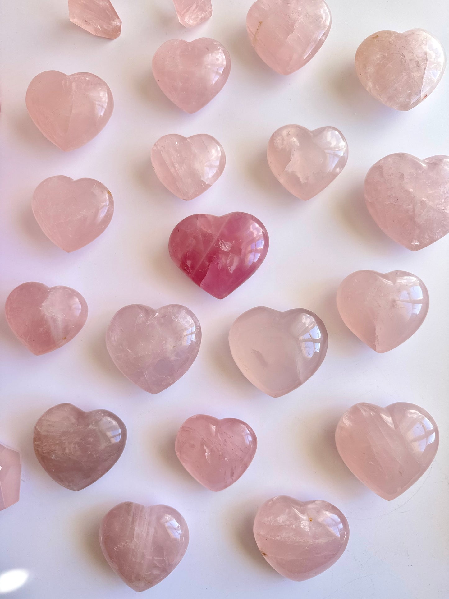 Intuitively Chosen Rose Quartz Hearts – Choose Your Size