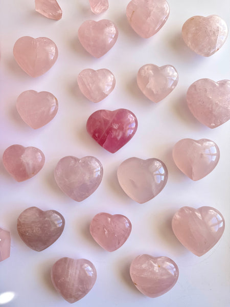 Intuitively Chosen Rose Quartz Hearts – Choose Your Size