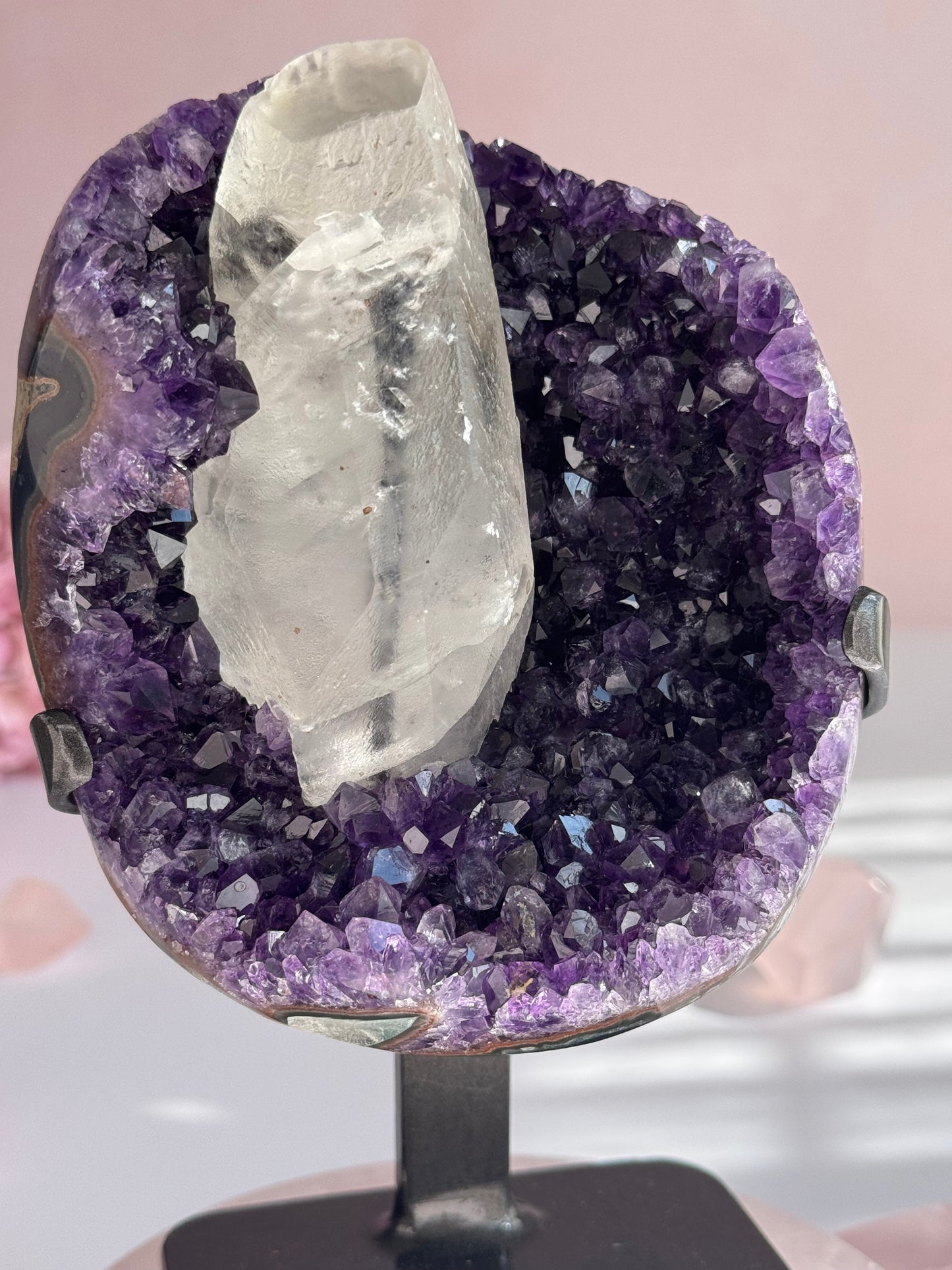 Beautiful Uruguay Amethyst Featuring Natural White Calcite | 4.17lb