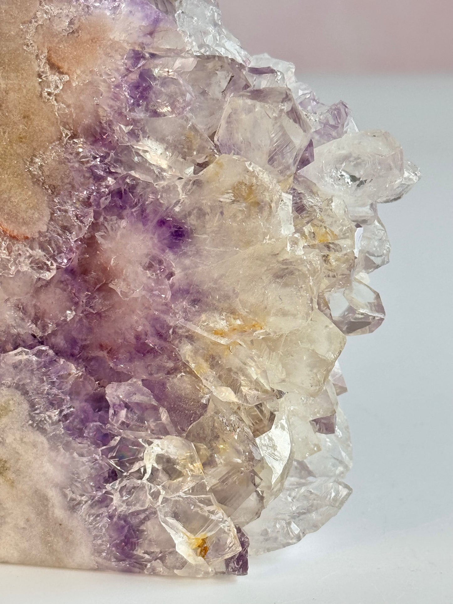 Dreamy White & Lavender Amethyst Druzy Freeform | Sparkling Lavender Crystal Cluster