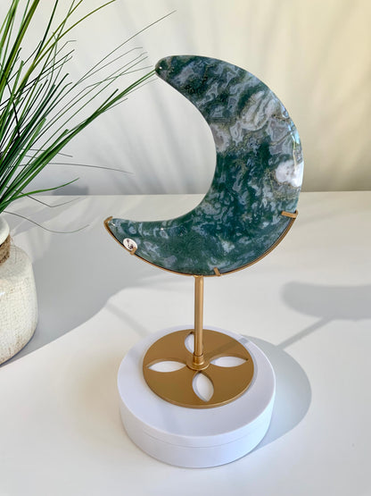 Moss Agate Moon -F