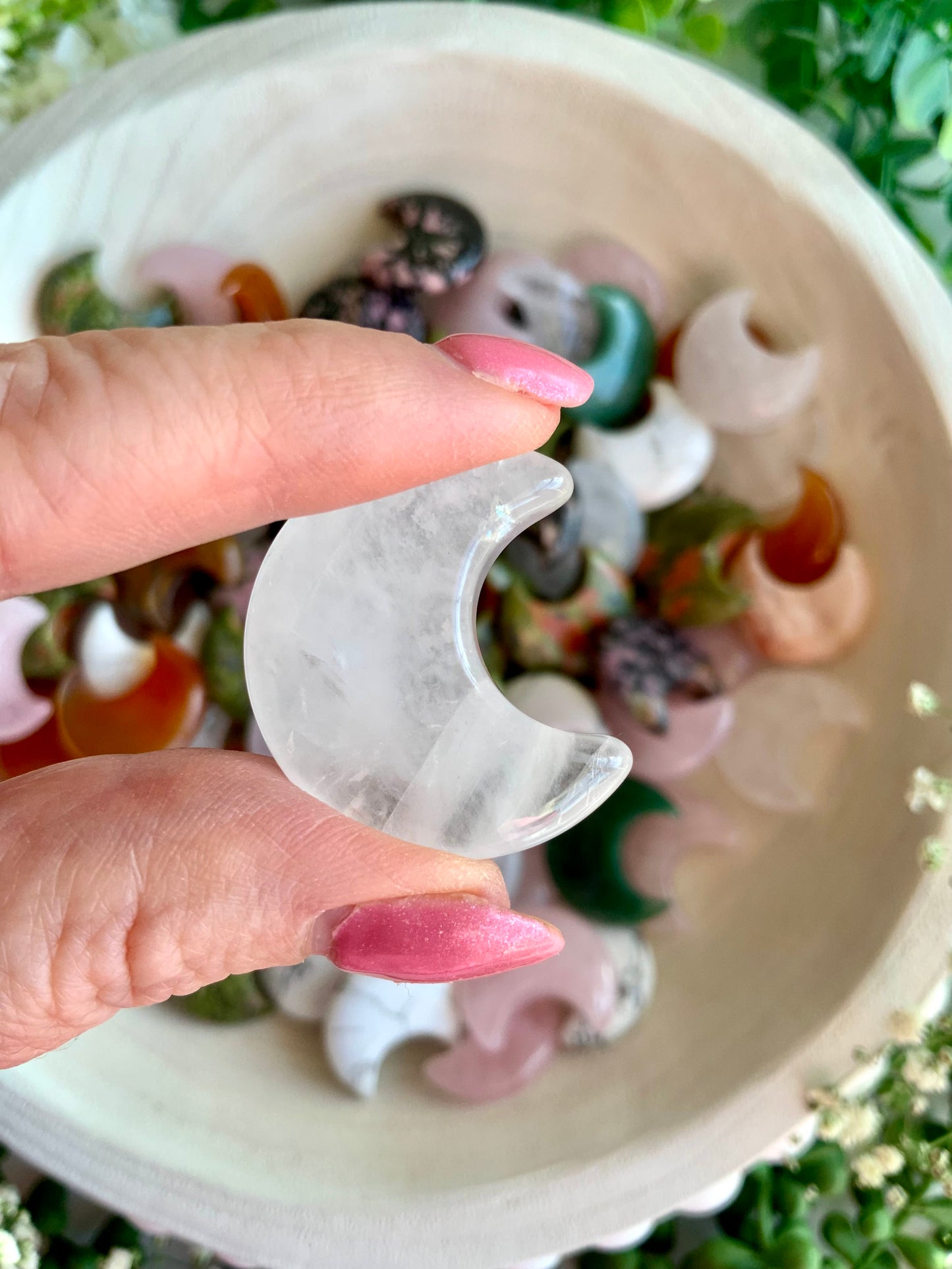 Clear Quartz moon