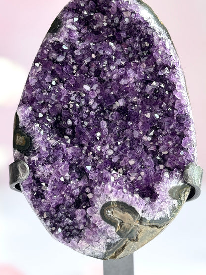 Amethyst Cluster from Uruguay on Custom Stand