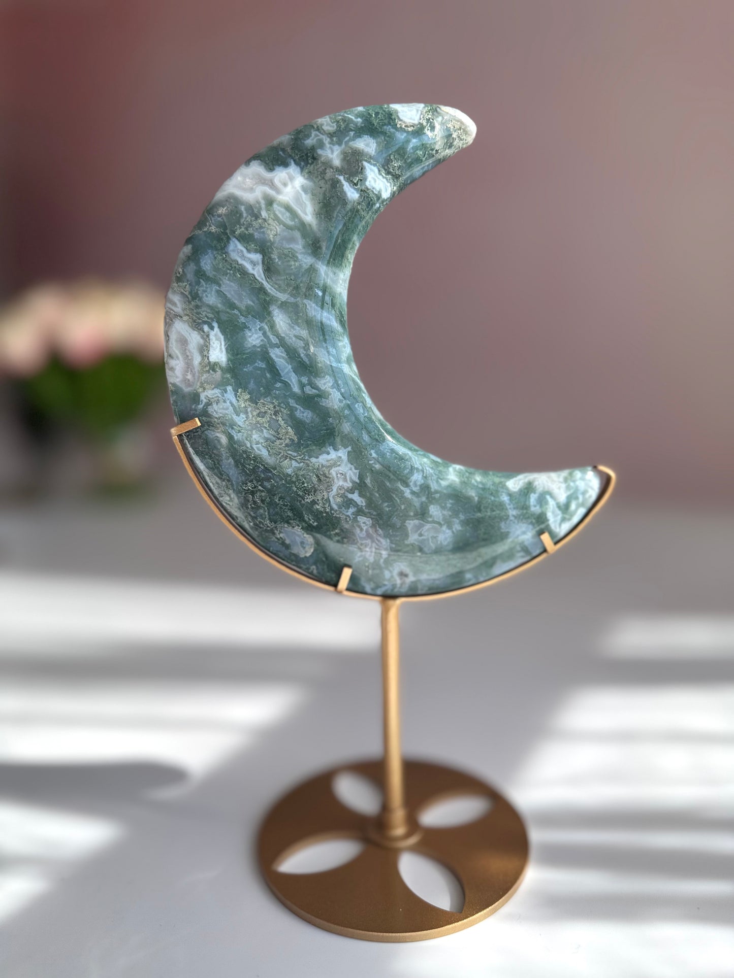 Moss Agate Moon -F