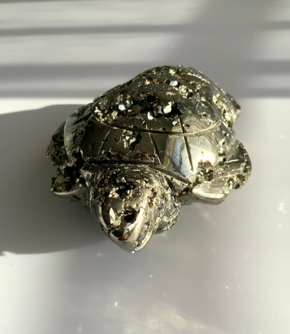 Pyrite Turtle – Abundance • Protection • Strength