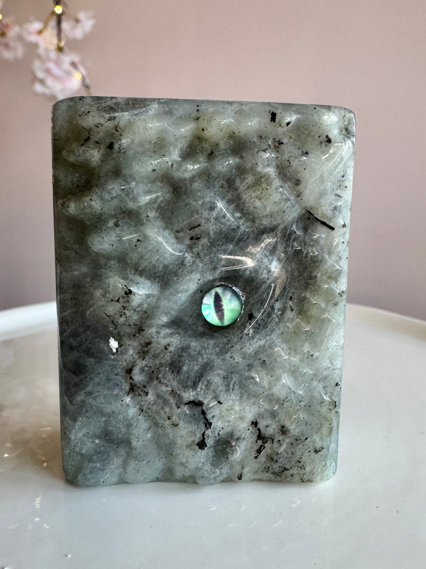 Crystal Dragon Book 6cm | Pick Your Own | Labradorite or Green Jade