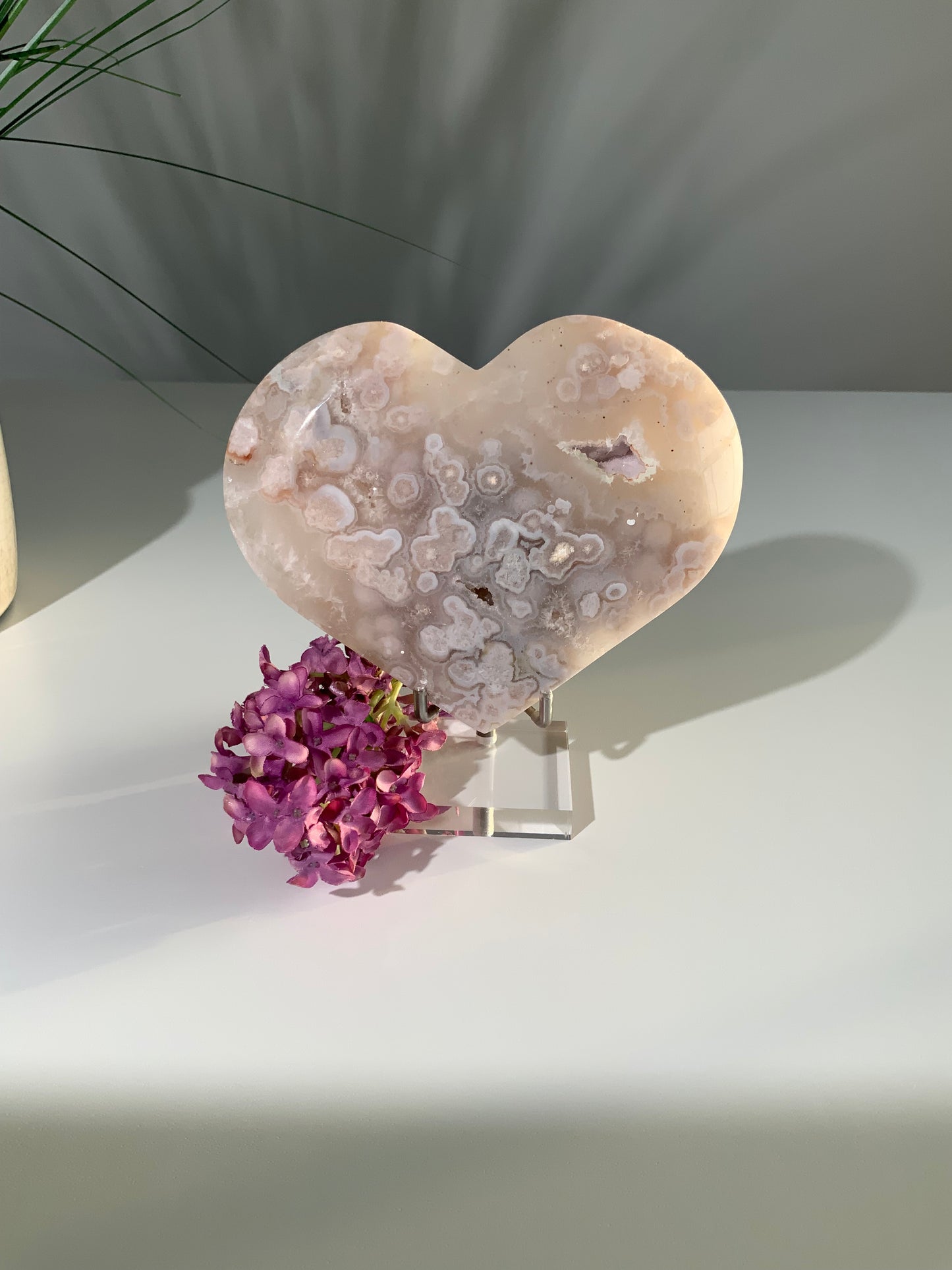 Flower Agate Heart – Growth & Emotional Healing