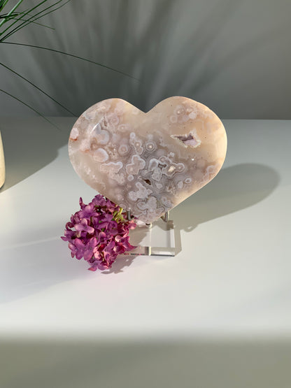 Flower Agate Heart – Growth & Emotional Healing