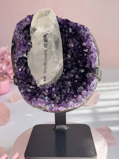 Beautiful Uruguay Amethyst Featuring Natural White Calcite | 4.17lb