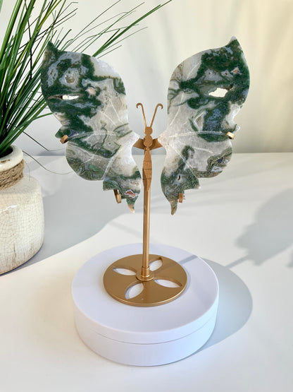 Beautiful Moss Agate Butterfly- D