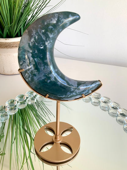 Moss agate moon
