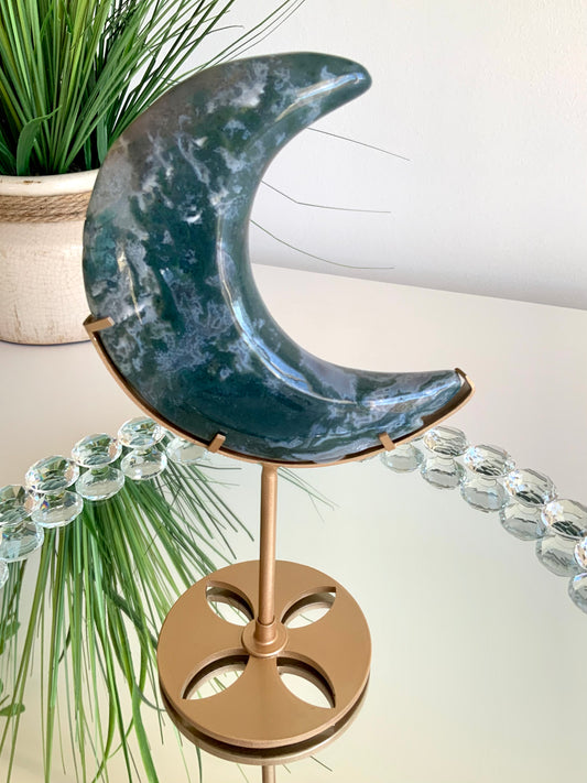 Moss agate moon