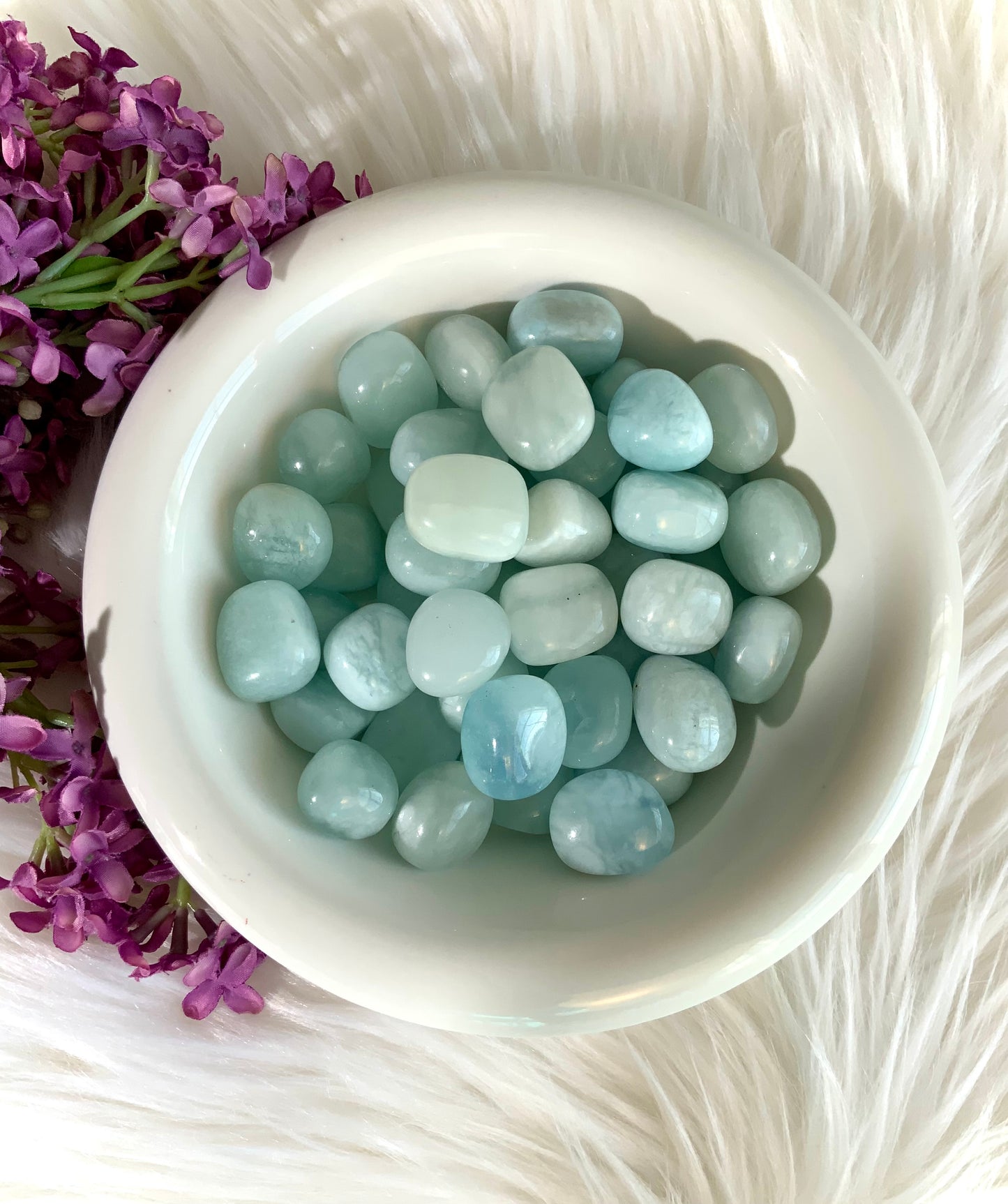 Aquamarine Tumbled Stone • Calm & Intuition Crystal • Soothing Ocean Energy