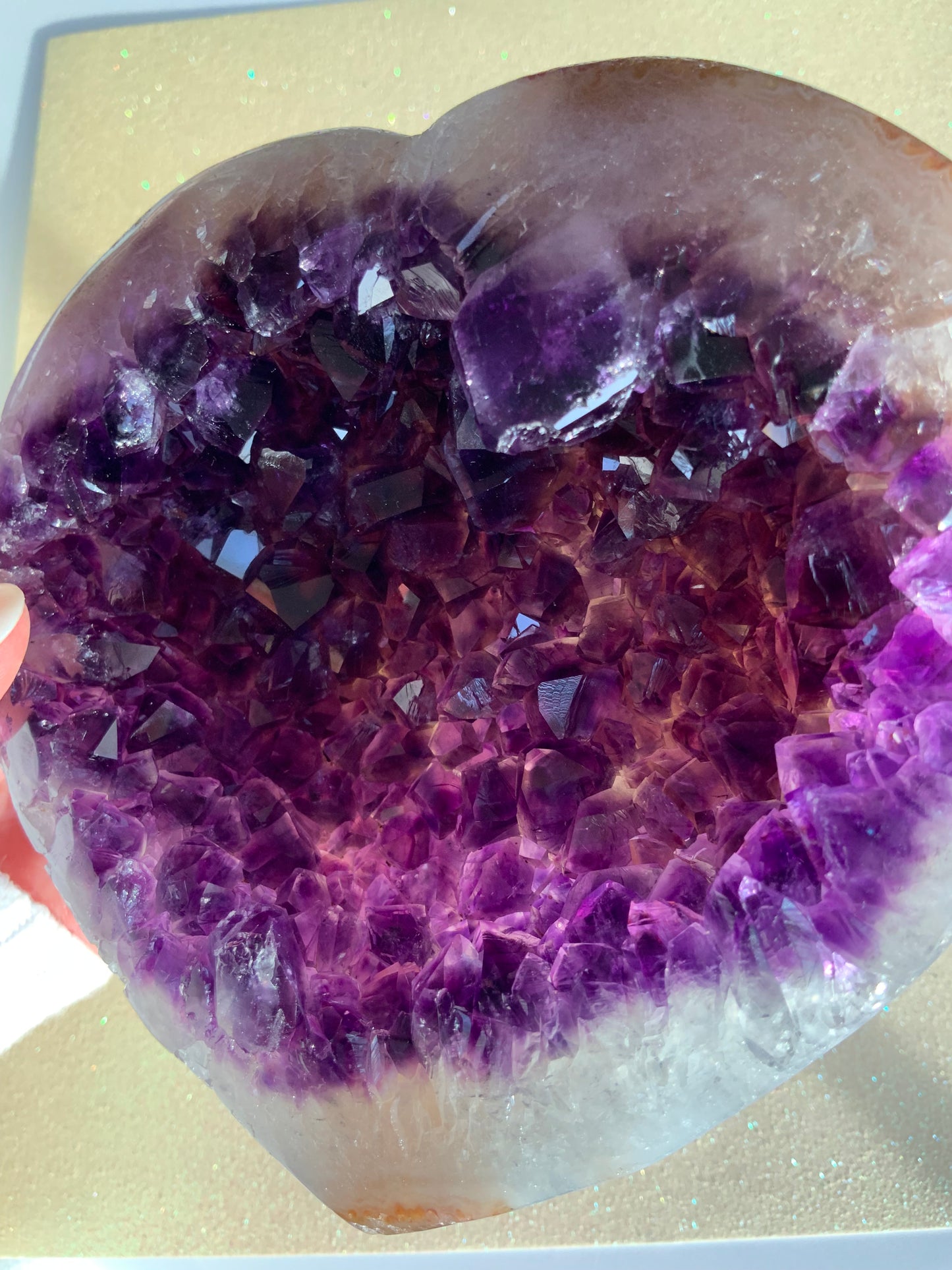 Beautiful amethyst heart