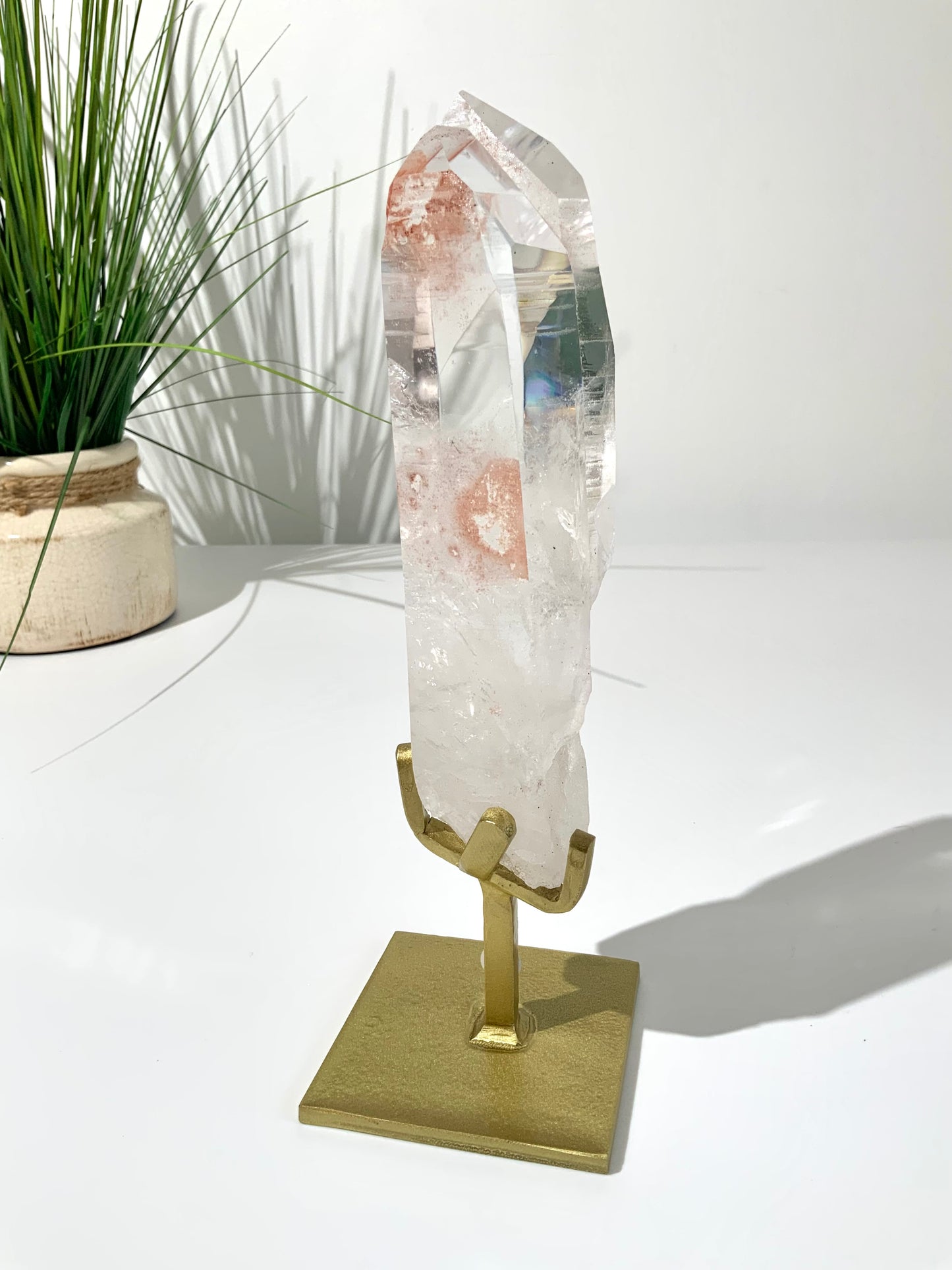 Pink Lemurian Quartz Point