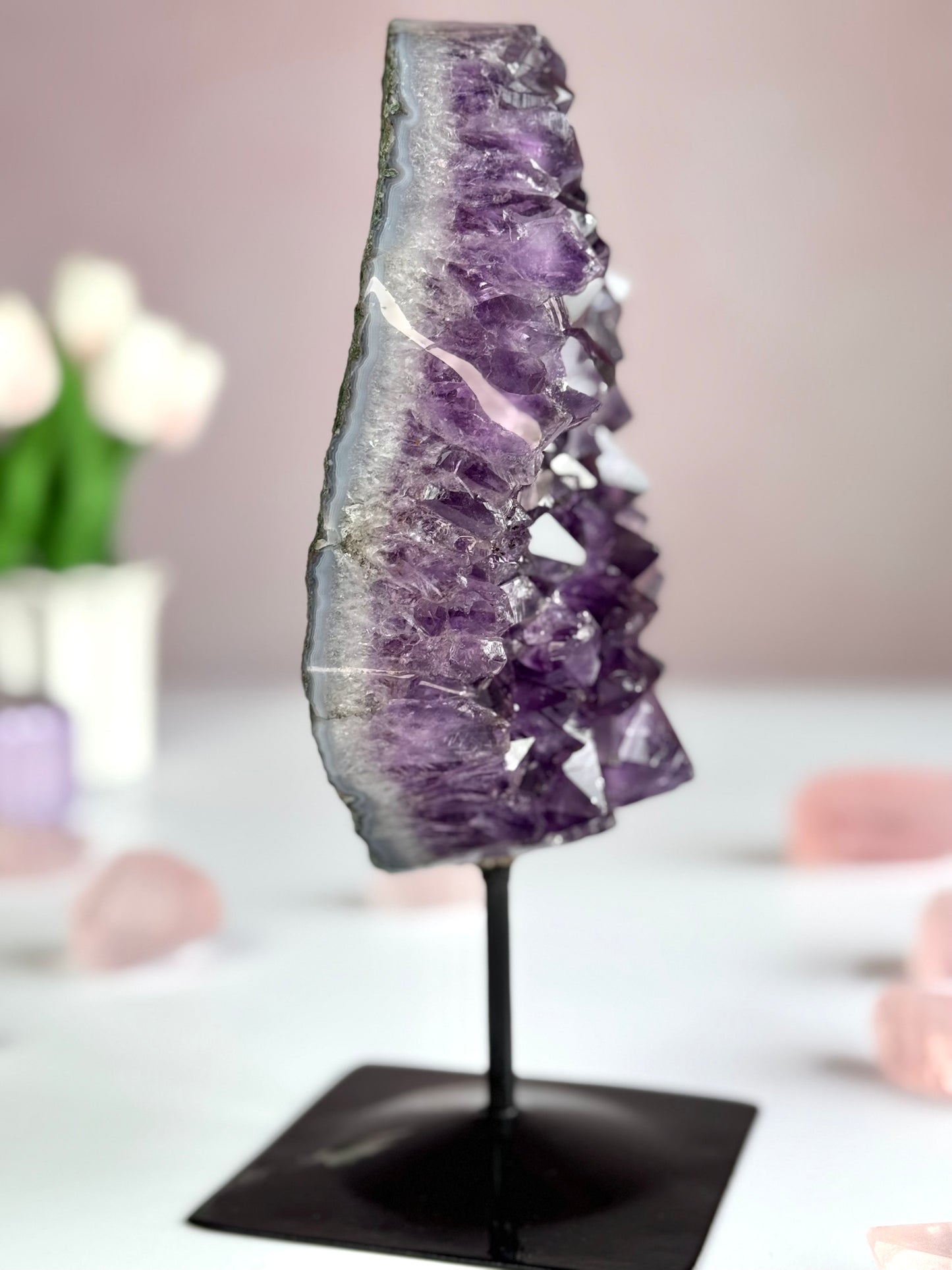 Beautiful Uruguay Amethyst on Stand