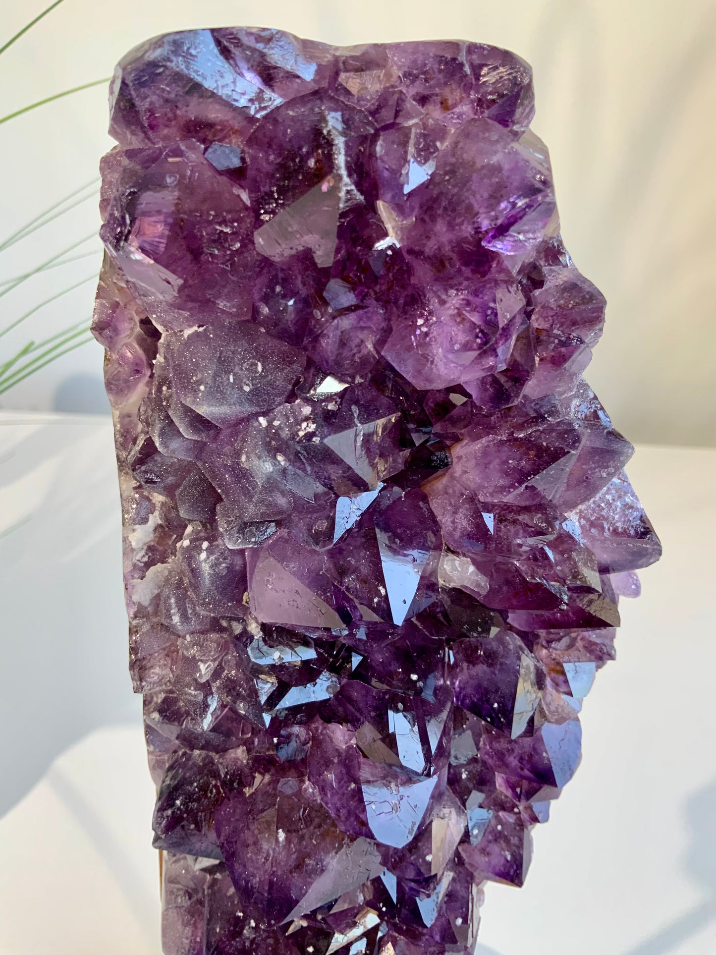 Deep Purple Amethyst Cluster with Sugar Druzy | High-Vibration Statement Crystal