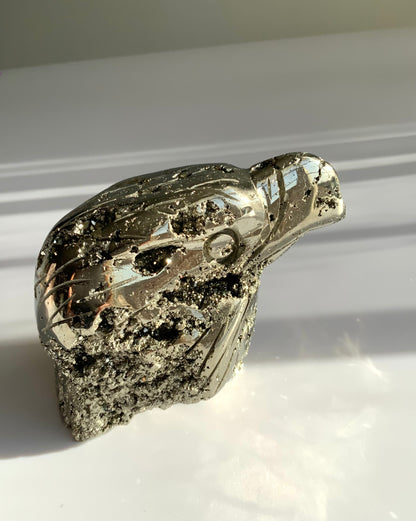Pyrite Eagle Carving | Abundance, Protection & Confidence Crystal