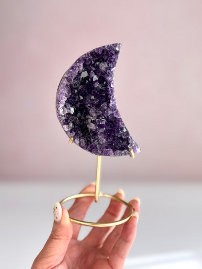 Amethyst Moon on Stand