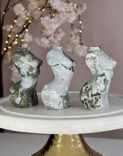 Moss Agate Goddess Bodies