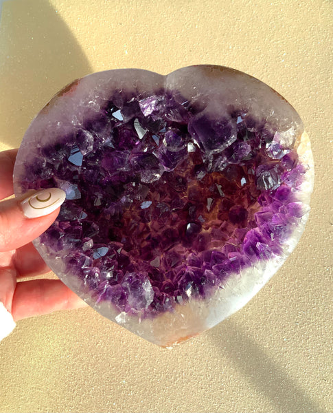Beautiful amethyst heart