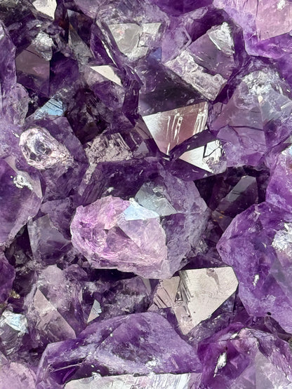 Deep Purple Amethyst Cluster on Custom Stand | Natural Crystal Display