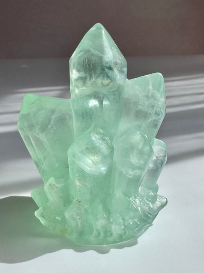 Mint Green Ice Fluorite Points | One-of-a-Kind Crystal Cluster