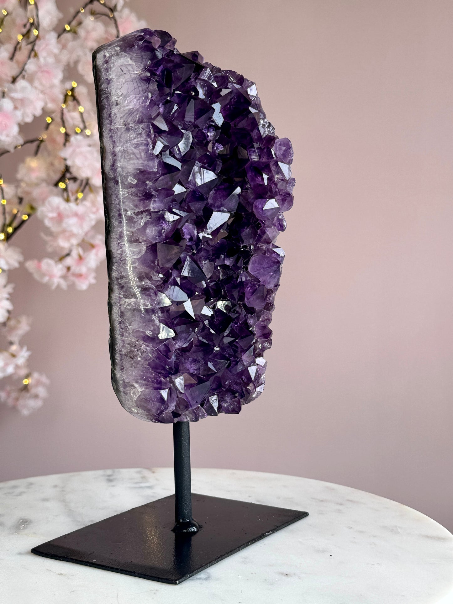 Uruguay Amethyst Cluster on Stand
