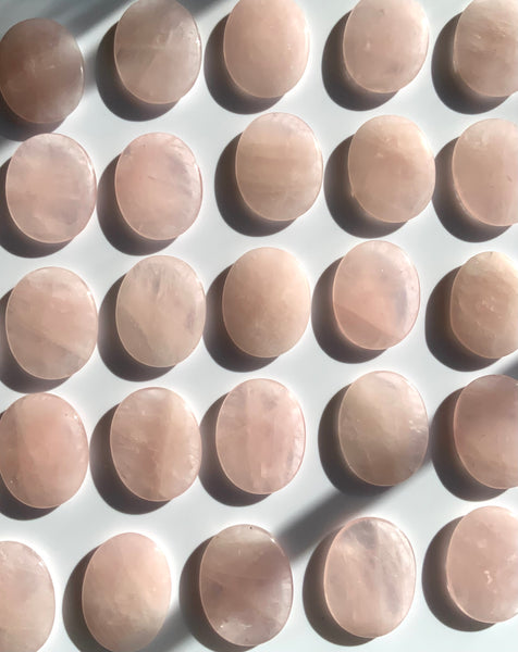 Rose Quartz Flat Stones – Love • Compassion • Heart Healing