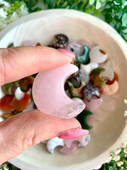Rose Quartz Crescent Moon